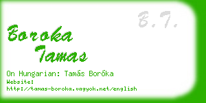 boroka tamas business card